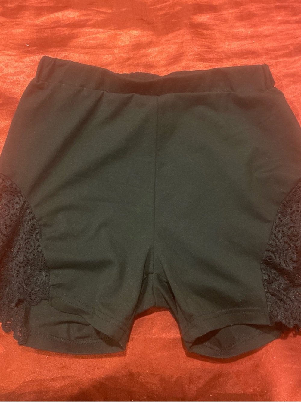 SHEIN Black Lace Stretch Shorts